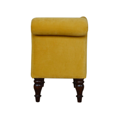 Velvet Chaise - Mustard