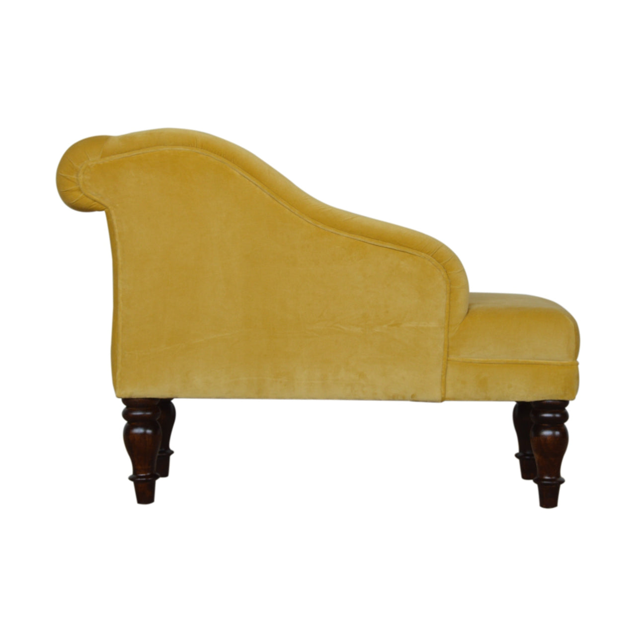 Velvet Chaise - Mustard