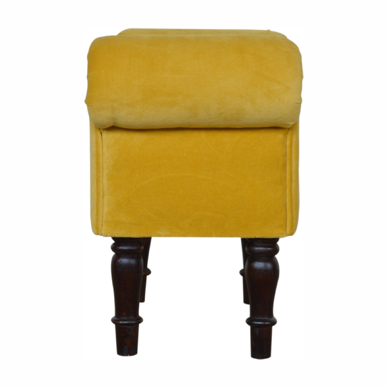 Mini Velvet Bench - Mustard
