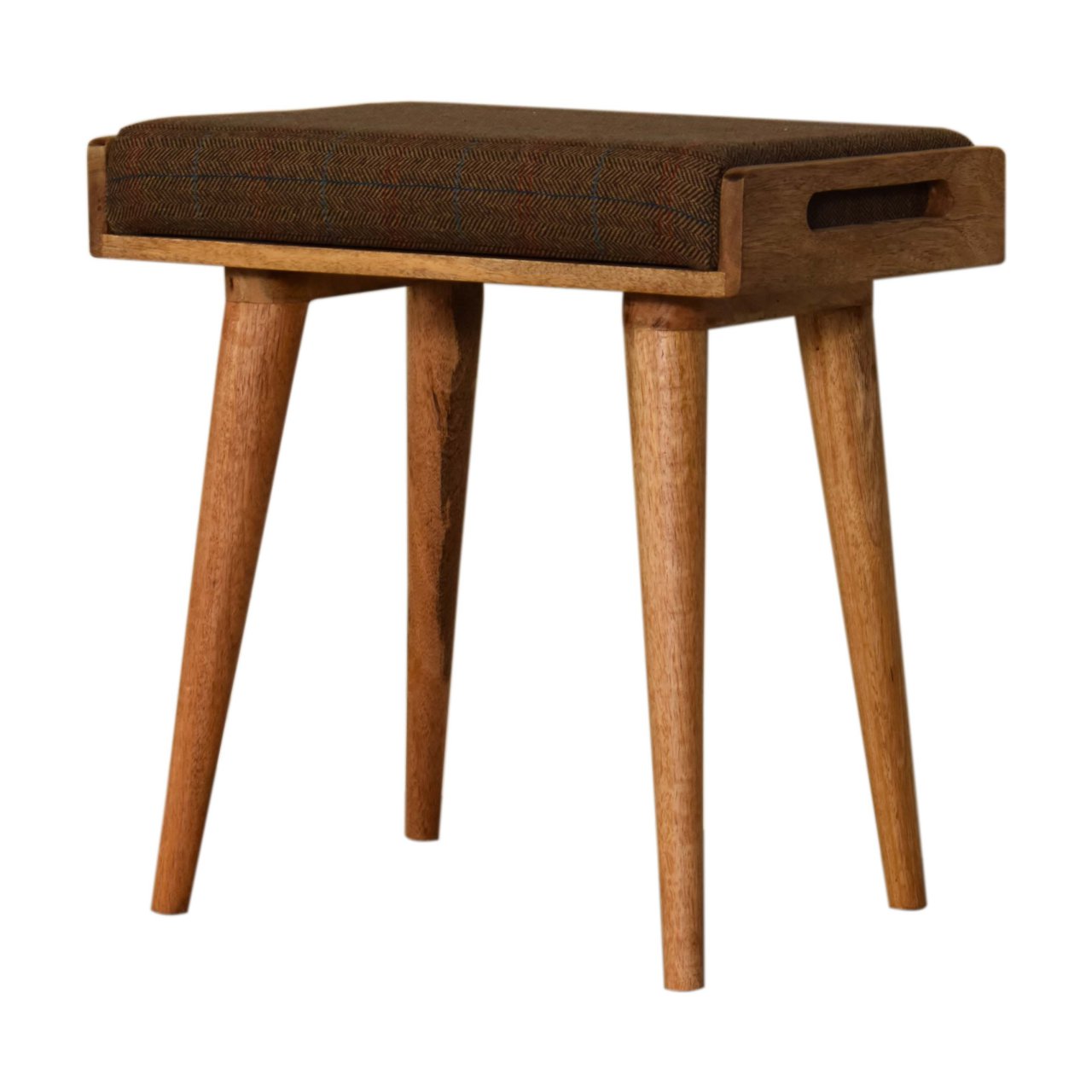 Multi Tweed Footstool