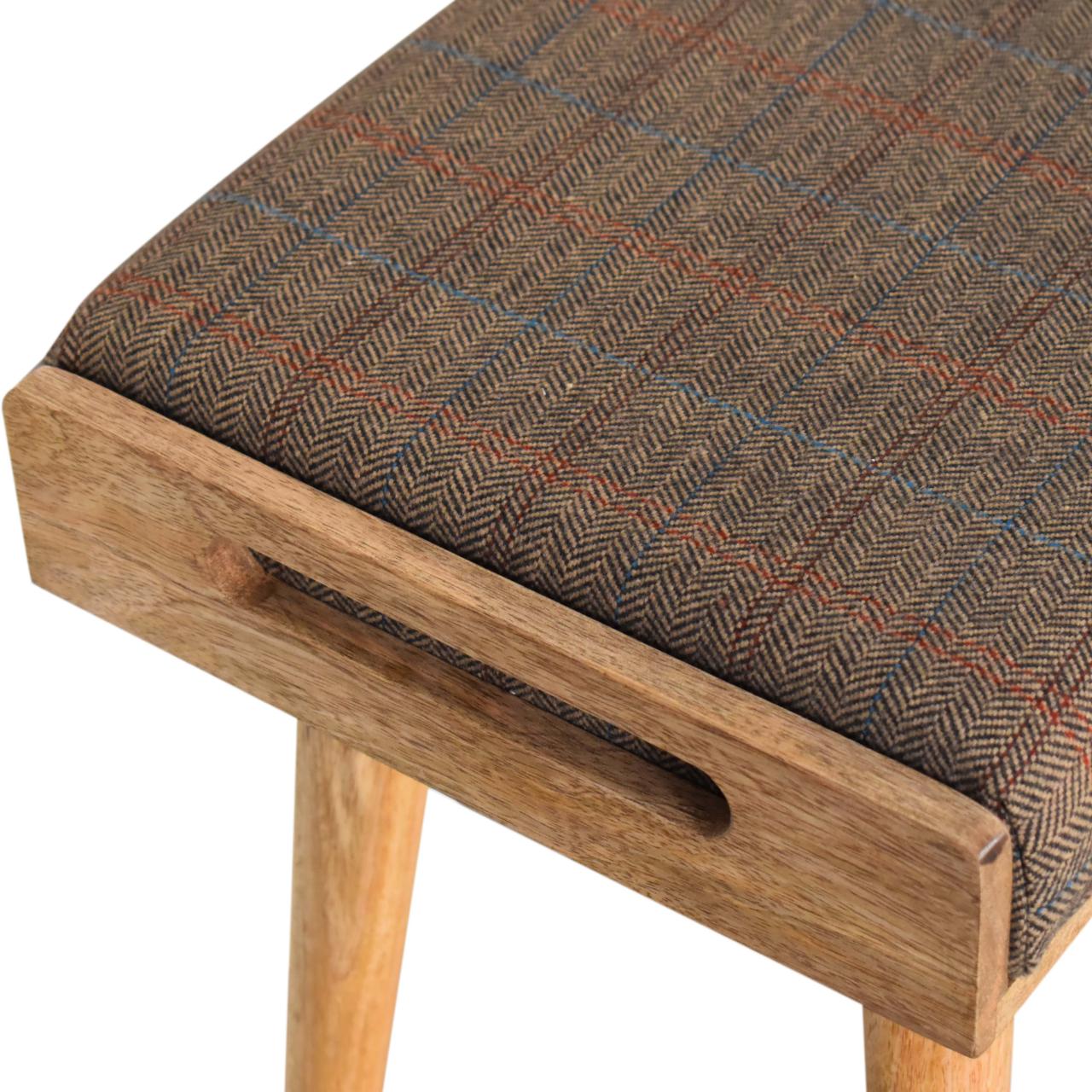 Multi Tweed Footstool