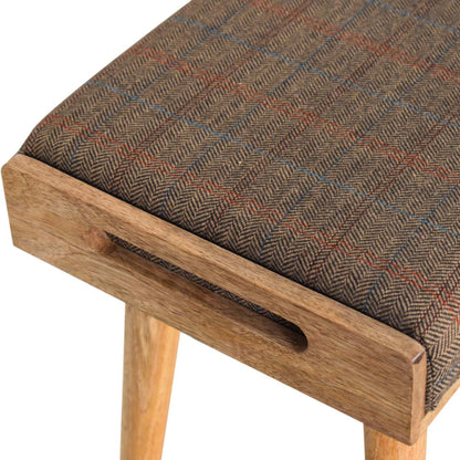 Multi Tweed Footstool