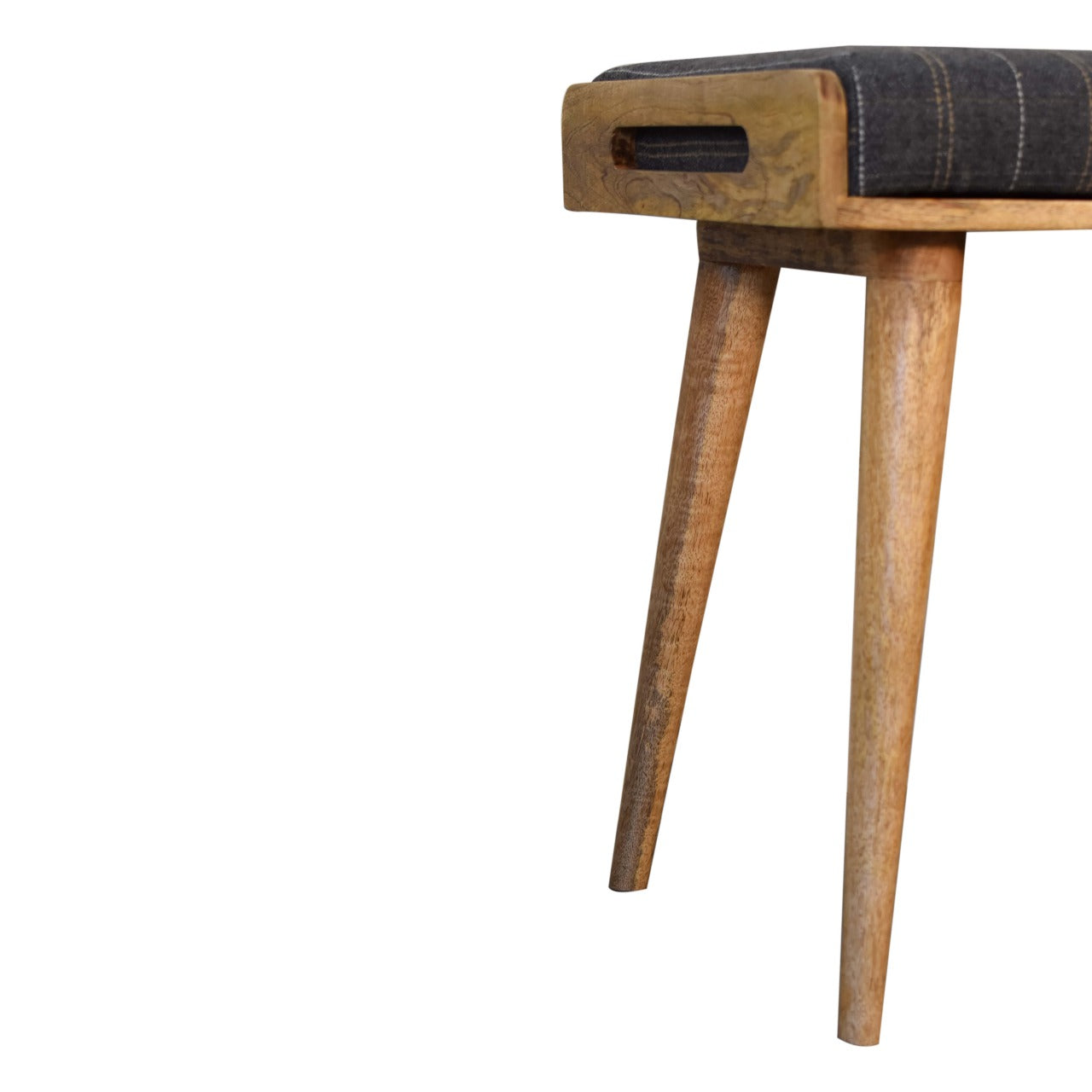 Pewter Tweed Footstool