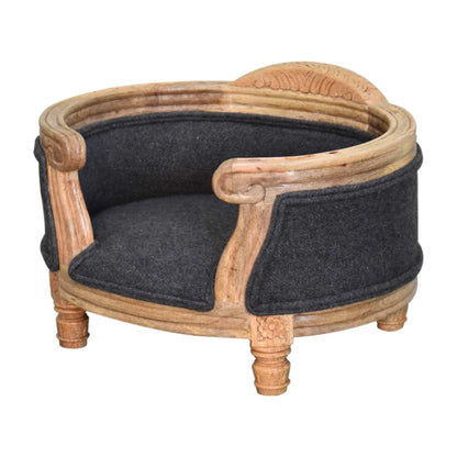 Carved Tweed Pet Bed