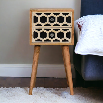 Mini Bone Inlay Bedside Table