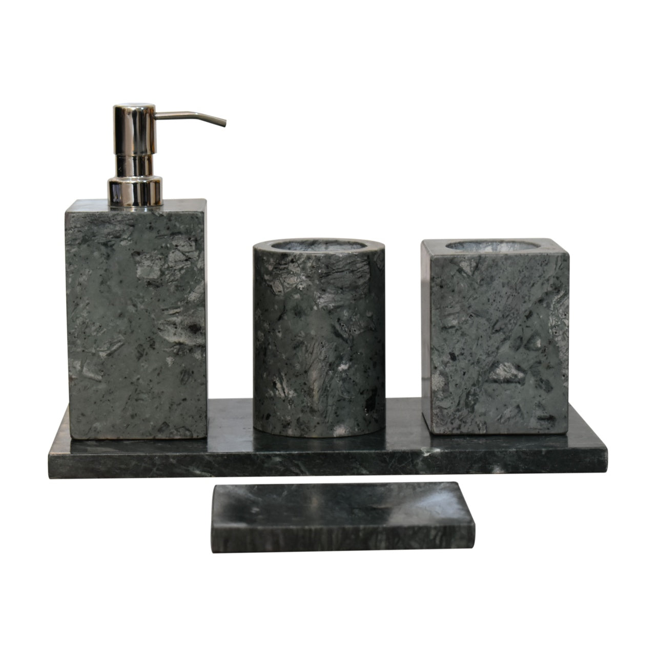 Green Marble Bathroom Set of 5