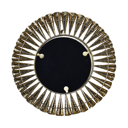 Round Brass Coned Mirror