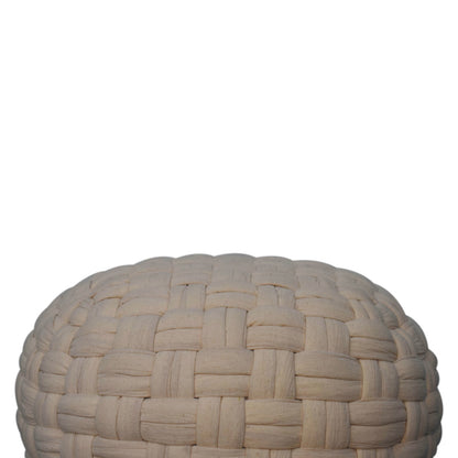 Cotton Pleated Pouffe