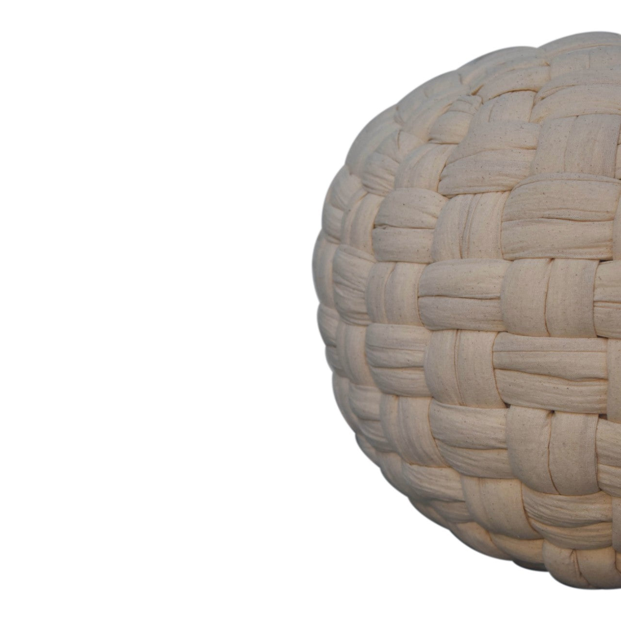 Cotton Pleated Pouffe