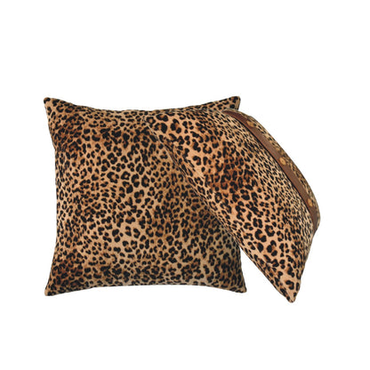 Cotton Velvet Cushion (Set of 2) - Leopard