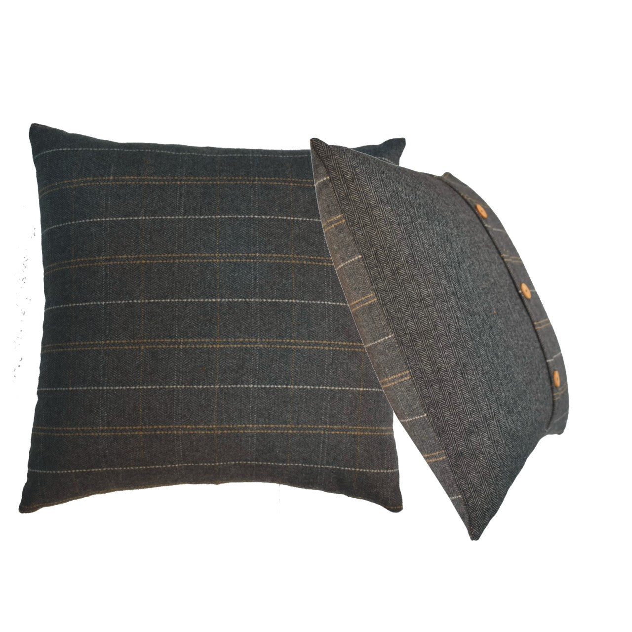 Pewter Tweed Cushion (Set of 2)