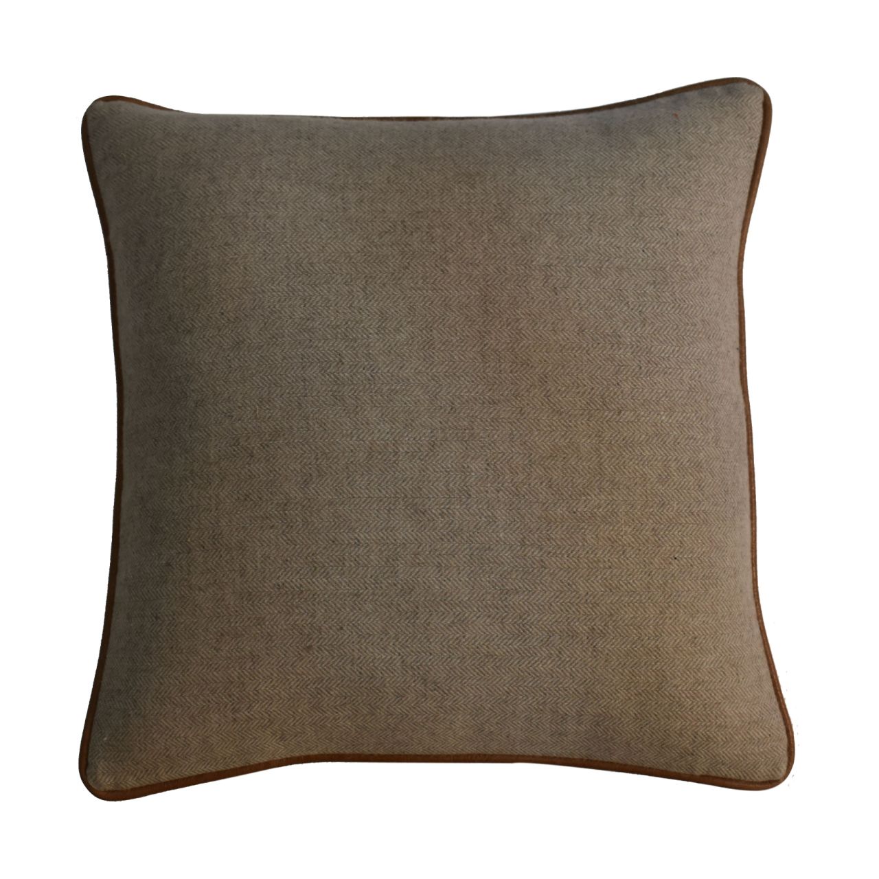Leather Sand Tweed Cushion (Set of 2)