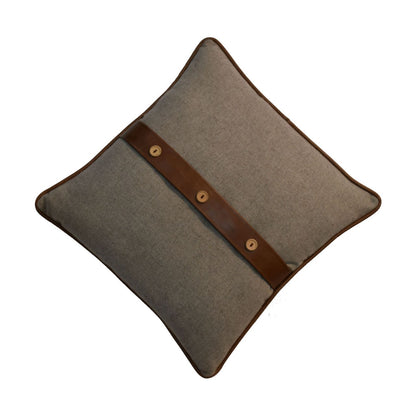 Leather Sand Tweed Cushion (Set of 2)