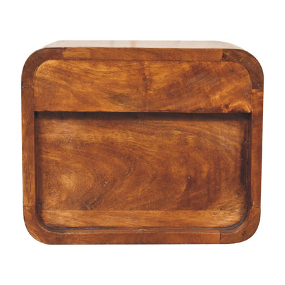 Curved Floating Mini Bedside Shelf