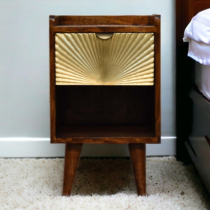 Mini Manila Gold Bedside Table