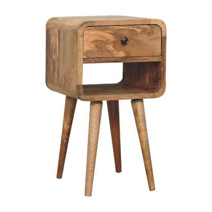 Mini Curved Lower Bedside Table