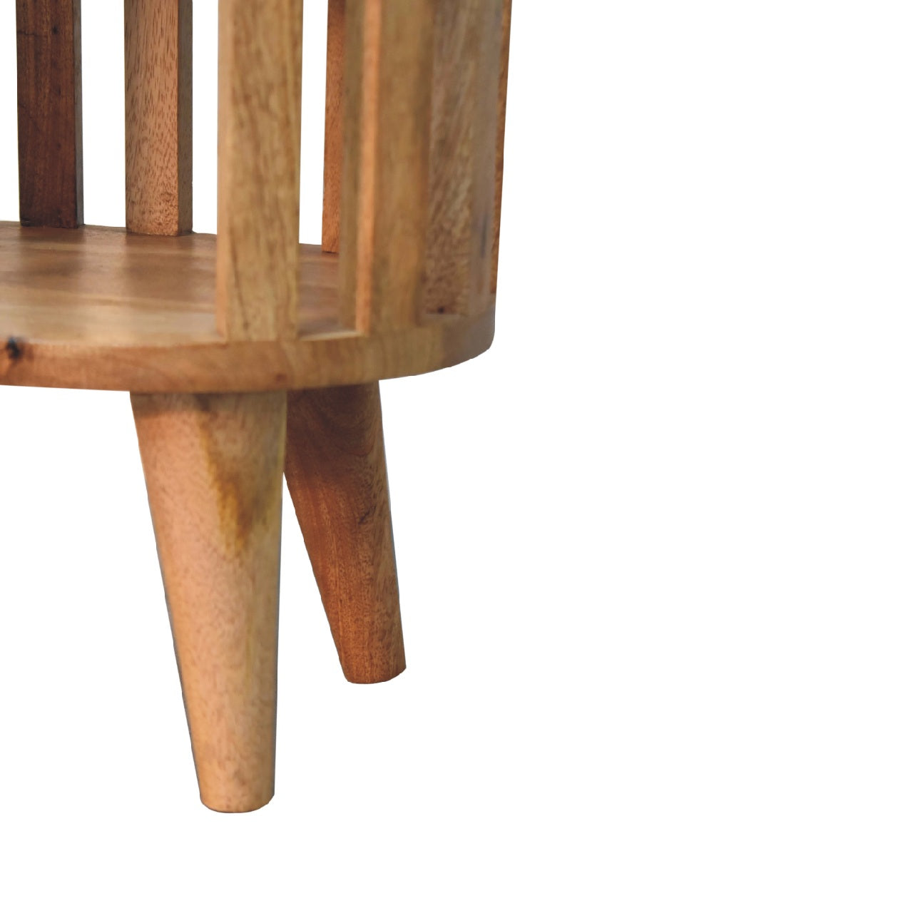 Open Fringed Mini Shelf Table