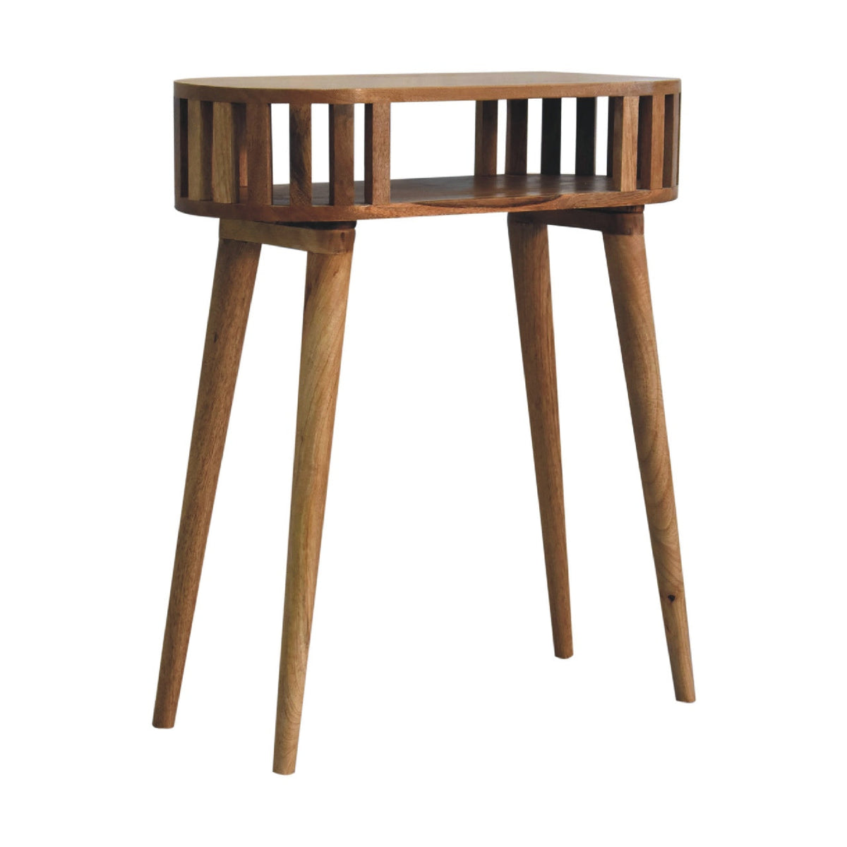 Fringed Open Console Table, side profile
