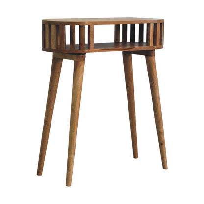 Fringed Open Console Table, side profile
