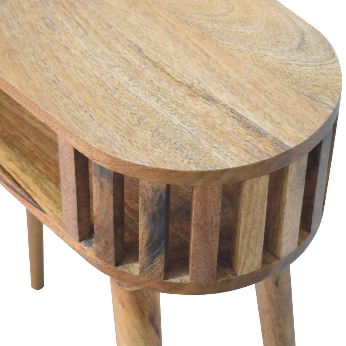 Fringed Open Console Table dimensions and scale reference