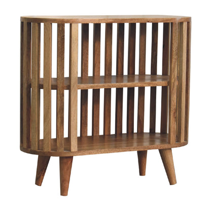Open Fringed Shelf Table, side profile