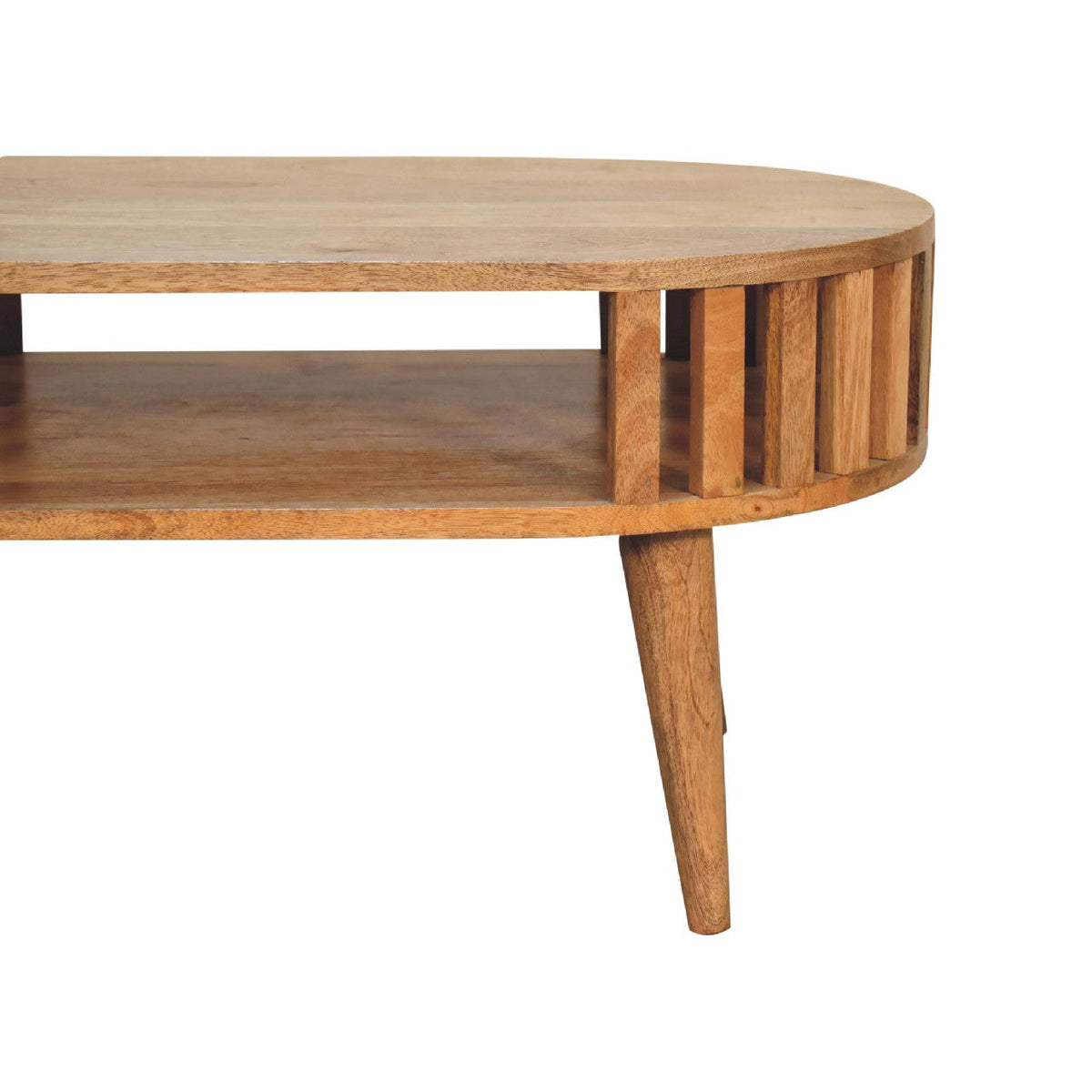 Fringed Open Coffee Table, top-down view