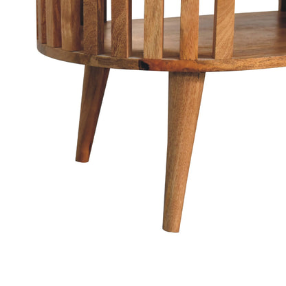 Fringed Open Coffee Table, three-quarter angle view