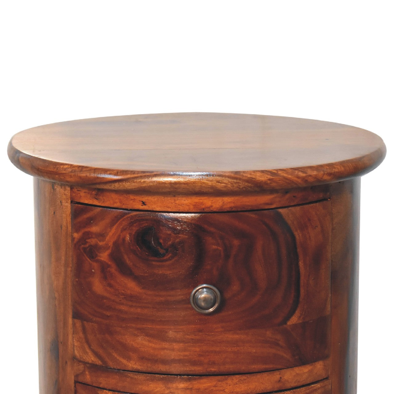 Chestnut Drum Table with Drawers