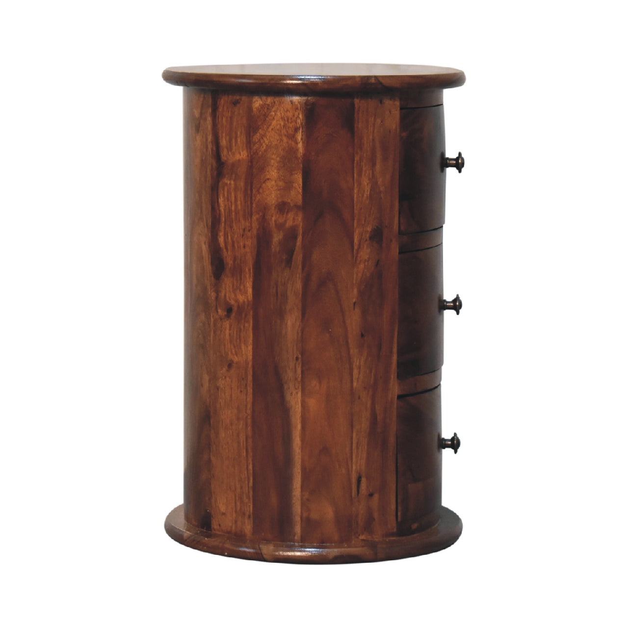Chestnut Drum Table with Drawers