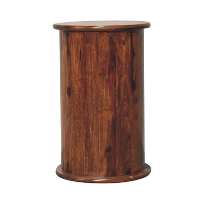 Chestnut Drum Table with Drawers