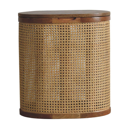 Rattan Lid-up Storage Stool