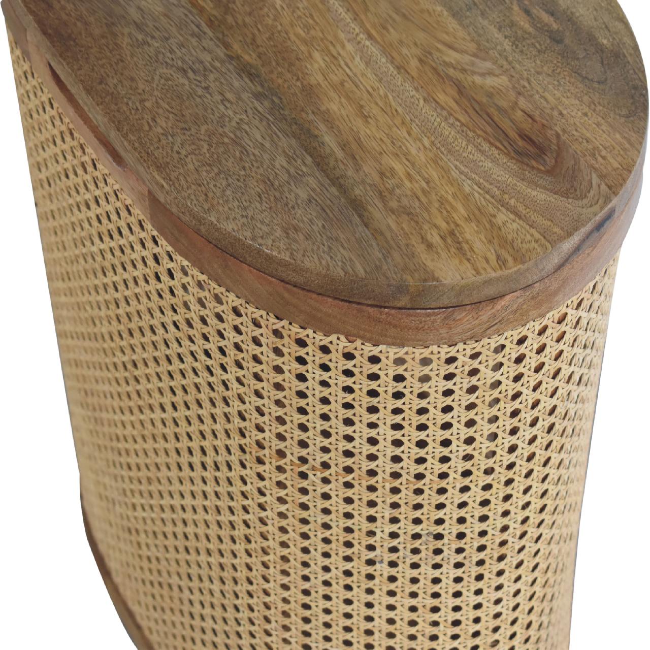 Rattan Lid-up Storage Stool