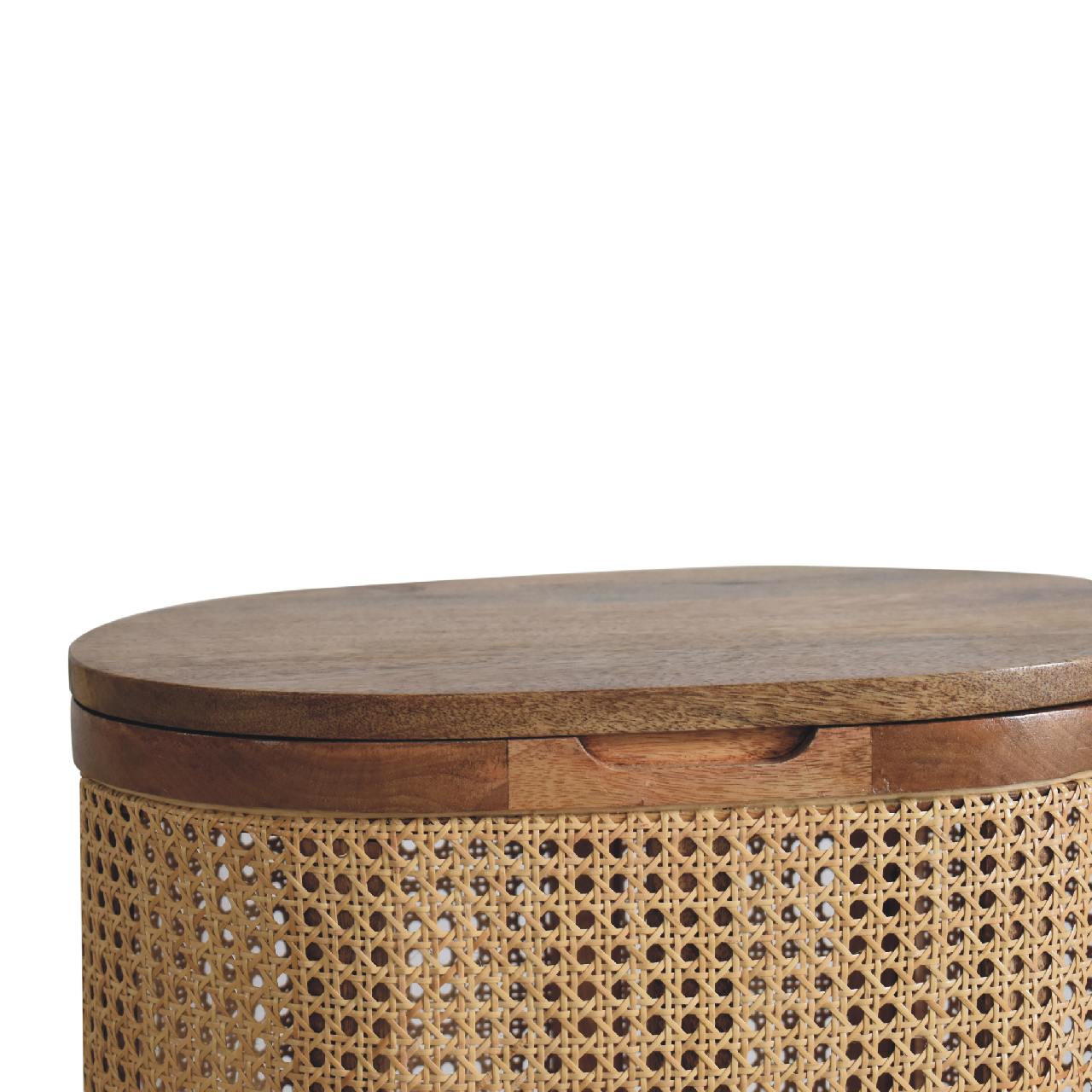 Rattan Lid-up Storage Stool