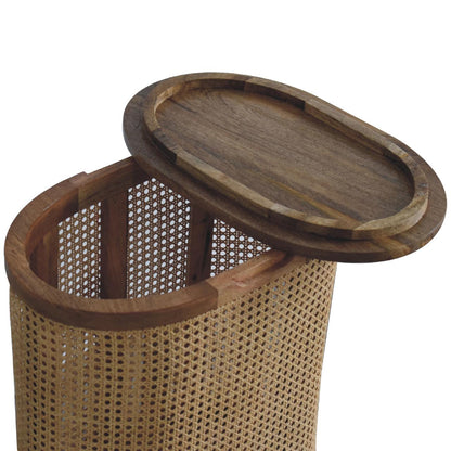 Rattan Lid-up Storage Stool