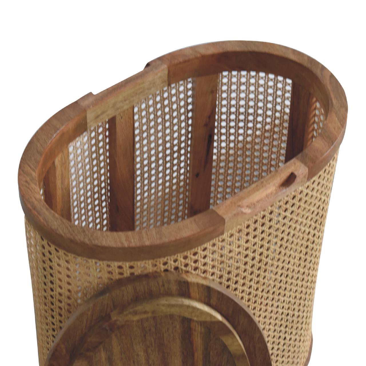 Rattan Lid-up Storage Stool