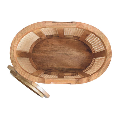 Rattan Lid-up Storage Stool