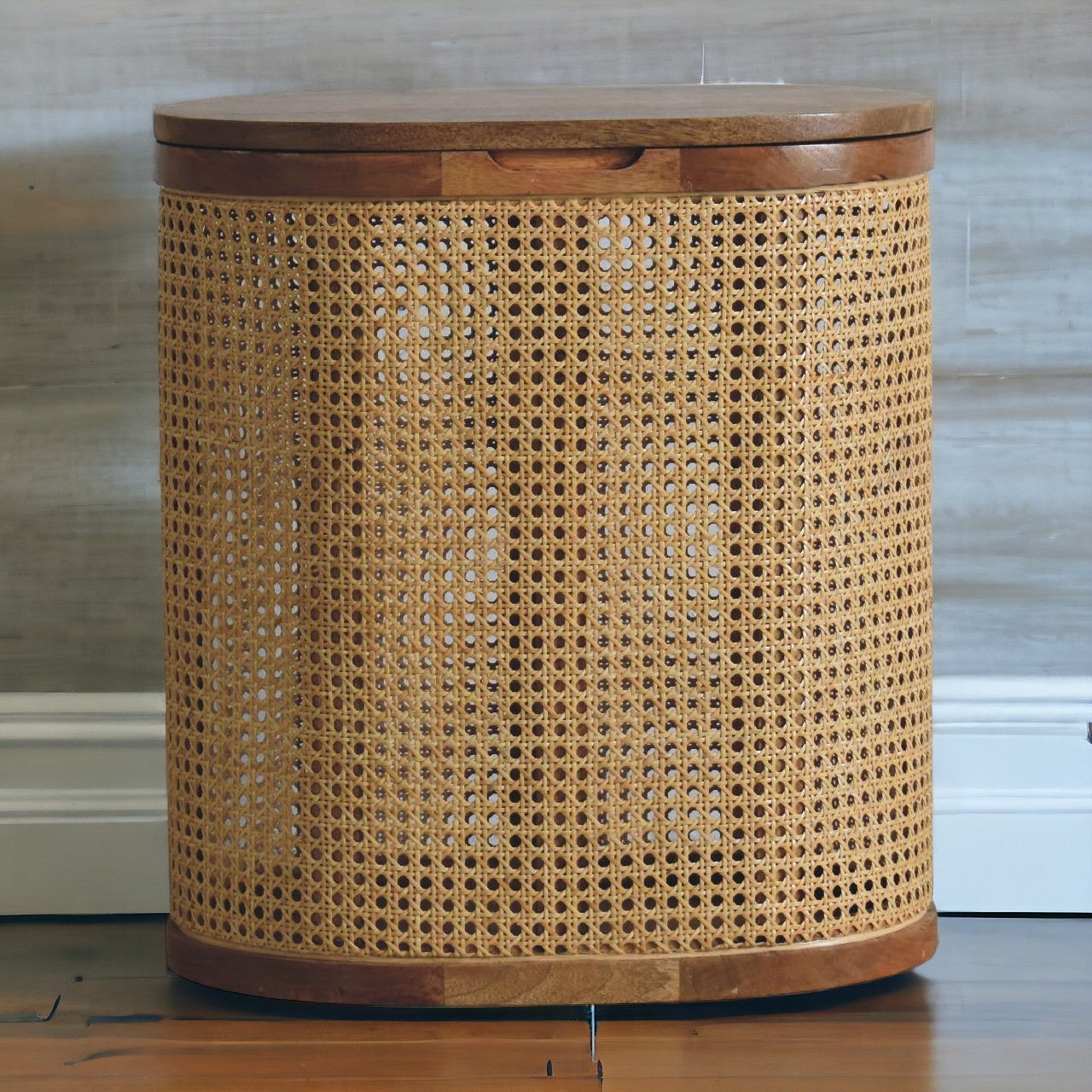 Rattan Lid-up Storage Stool