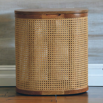 Rattan Lid-up Storage Stool