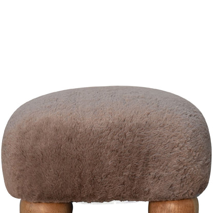 Faux Fur Nordic Footstool