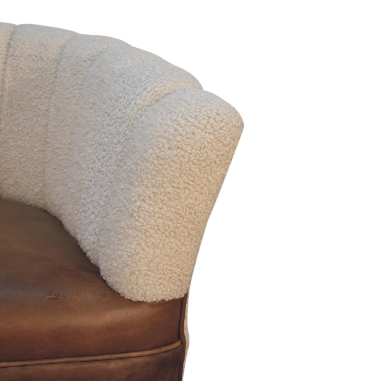 Boucle Buffalo Leather Armchair