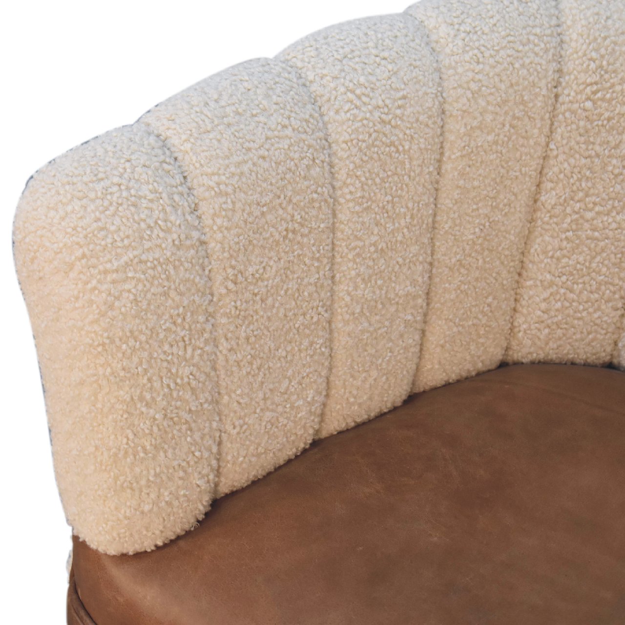 Boucle Buffalo Leather Armchair