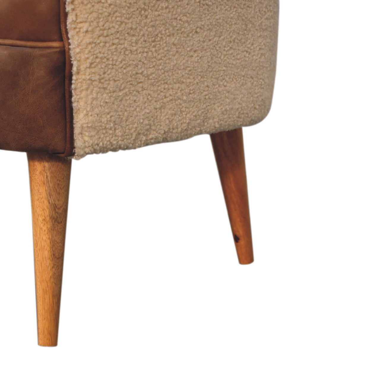 Boucle Buffalo Leather Armchair