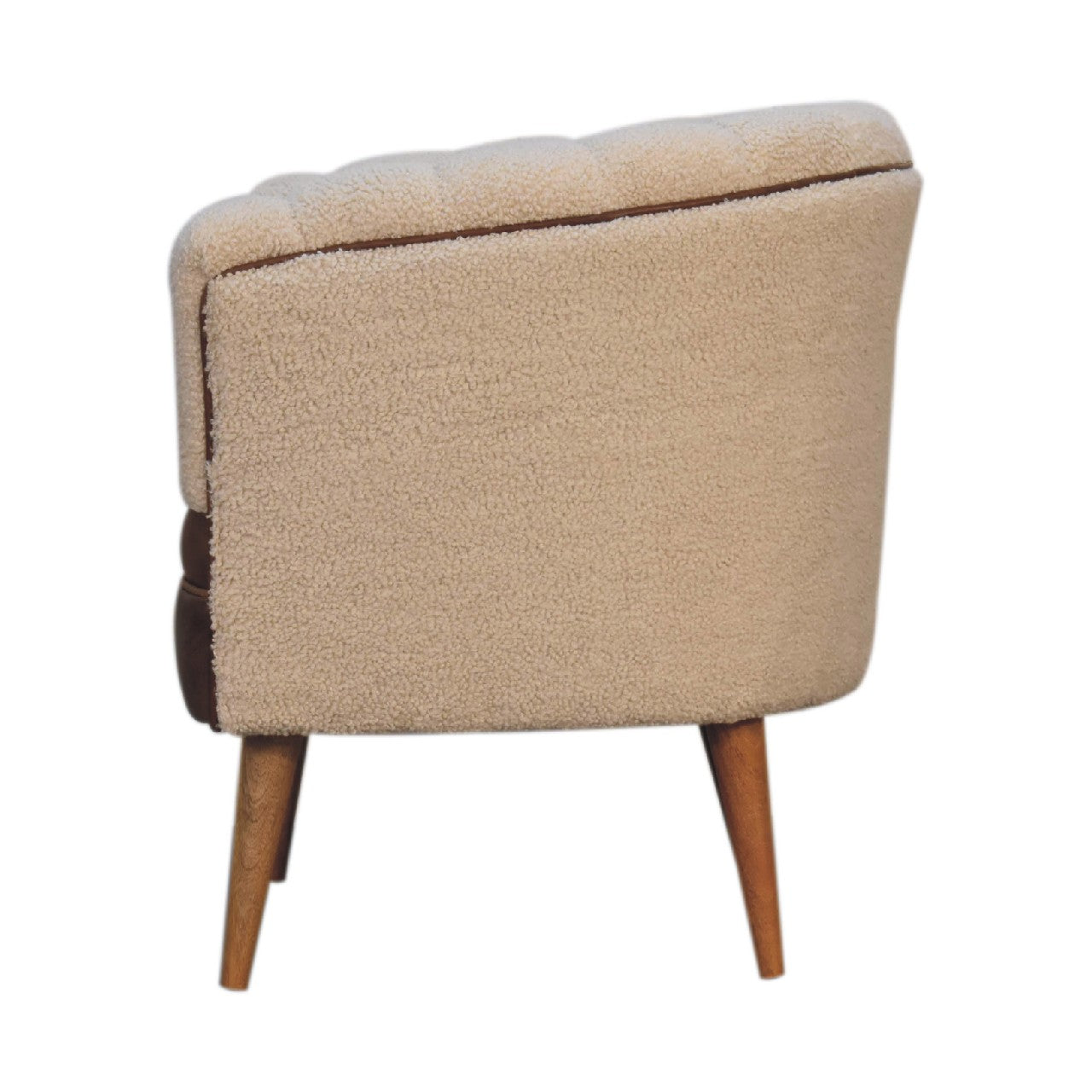 Boucle Buffalo Leather Armchair