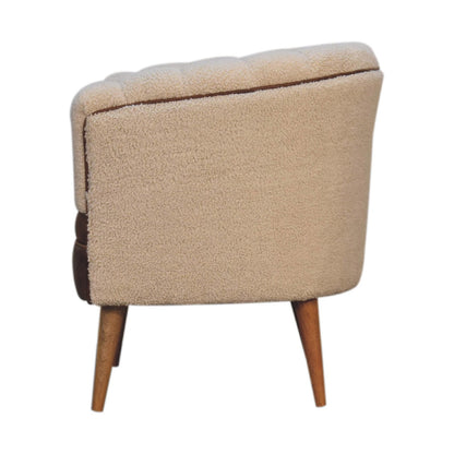 Boucle Buffalo Leather Armchair