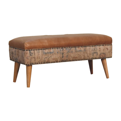 Buffalo Hide Durrie Bench
