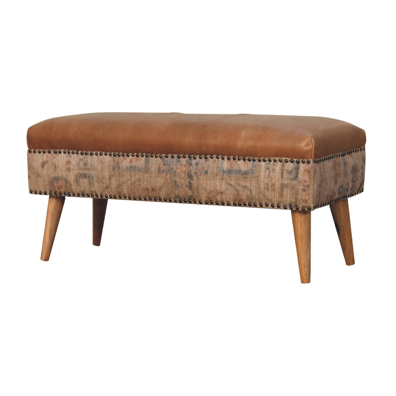 Buffalo Hide Durrie Bench