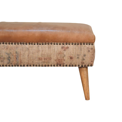 Buffalo Hide Durrie Bench