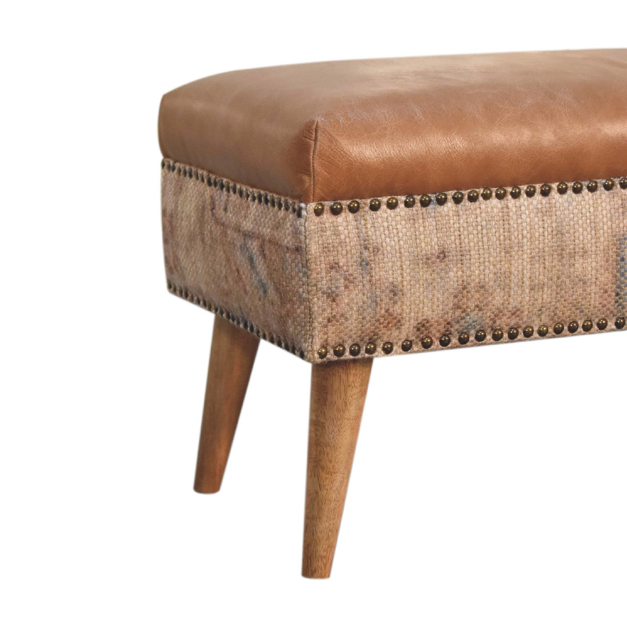 Buffalo Hide Durrie Bench
