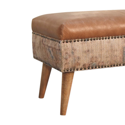 Buffalo Hide Durrie Bench