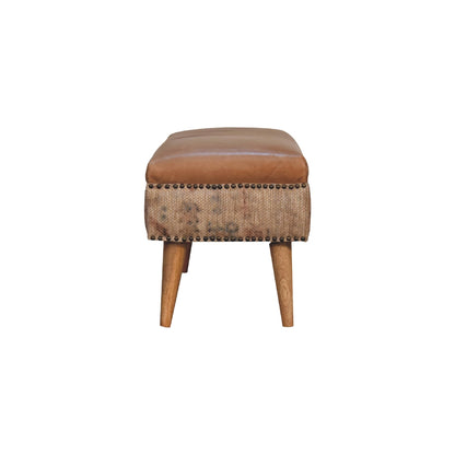 Buffalo Hide Durrie Bench